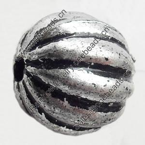Antique Silver Plastic Beads, 12mm, Hole:Approx 2mm, Sold by Bag