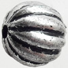 Antique Silver Plastic Beads, 12mm, Hole:Approx 2mm, Sold by Bag