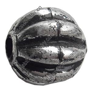 Antique Silver Plastic Beads, 13x14mm, Hole:Approx 2mm, Sold by Bag