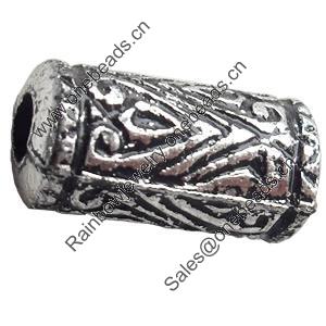 Antique Silver Plastic Beads, 17x8mm, Hole:Approx 4mm, Sold by Bag