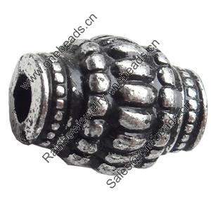 Antique Silver Plastic Beads, 15x12mm, Hole:Approx 4mm, Sold by Bag