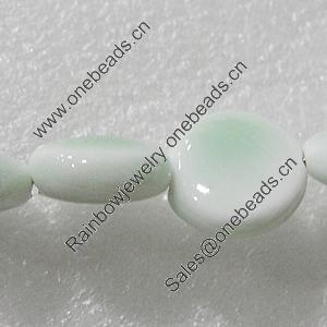 Ceramics Beads, Flat Round 17mm Hole:1.5mm, Sold by Bag