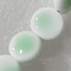 Ceramics Beads, Flat Round 17mm Hole:1.5mm, Sold by Bag