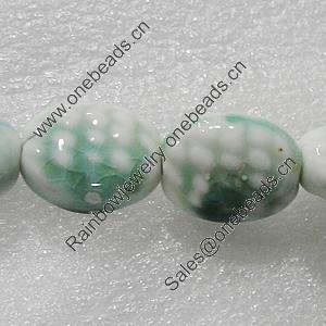 Ceramics Beads, Flat Oval 20x17mm Hole:3mm, Sold by Bag