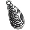 Antique Silver Plastic Pendant, 11x25mm, Hole:Approx 2mm, Sold by Bag