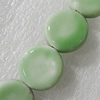 Ceramics Beads, Flat Round 17mm Hole:2mm, Sold by Bag