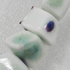 Ceramics Beads, Trapezia 20x14mm Hole:2mm, Sold by Bag