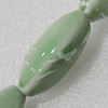 Ceramics Beads, Faceted Oval 38x15mm Hole:3mm, Sold by Bag