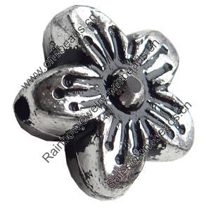 Antique Silver Plastic Beads, 16mm, Hole:Approx 2mm, Sold by Bag
