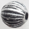Antique Silver Plastic Beads, 10mm, Hole:Approx 2mm, Sold by Bag