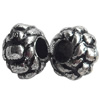 Antique Silver Plastic Beads, 4x6mm, Hole:Approx 2mm, Sold by Bag