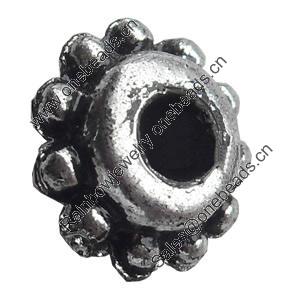 Antique Silver Plastic Beads, 8x4mm, Hole:Approx 2mm, Sold by Bag