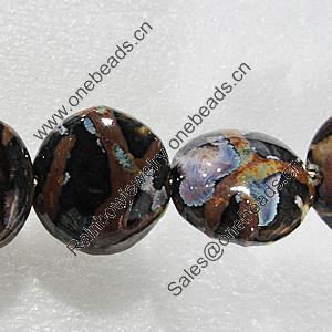 Ceramics Beads, Flat Round 30mm Hole:2.5mm, Sold by Bag