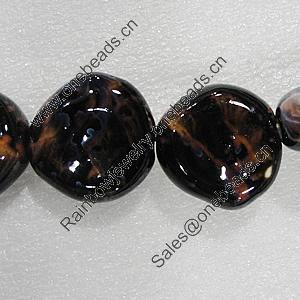 Ceramics Beads, Nugget 33x33mm Hole:7.5mm, Sold by Bag