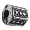 Antique Silver Plastic Beads, 11x13mm, Hole:Approx 5mm, Sold by Bag