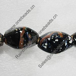 Ceramics Beads, Twist Faceted Oval 33x19mm Hole:4.5mm, Sold by Bag