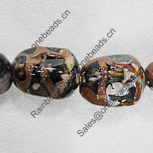 Ceramics Beads, Nugget 35x28mm Hole:2.5mm, Sold by Bag