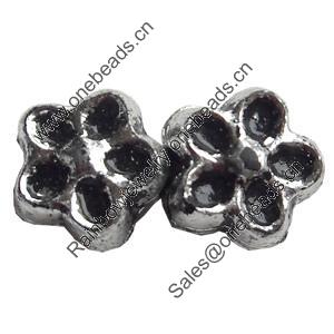 Antique Silver Plastic Beads, 6mm, Hole:Approx 1mm, Sold by Bag