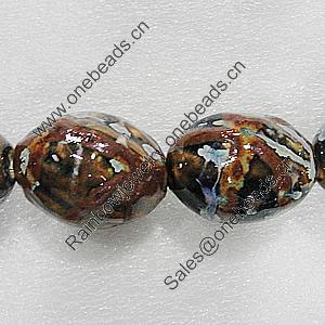 Ceramics Beads, Oval 37x28mm Hole:4.5mm, Sold by Bag