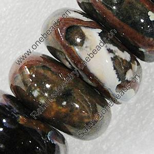 Ceramics Beads, Rondelle 30x14mm Hole:7.5mm, Sold by Bag