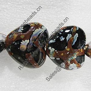 Ceramics Beads, Heart 33x29mm Hole:3mm, Sold by Bag