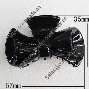 Fashional hair Clip with Plastic, 57x35mm, Sold by Group