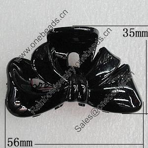 Fashional hair Clip with Plastic, 56x35mm, Sold by Group