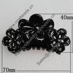 Fashional hair Clip with Plastic, 70x40mm, Sold by Group