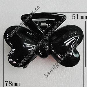 Fashional hair Clip with Plastic, 78x51mm, Sold by Group