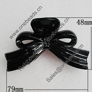 Fashional hair Clip with Plastic, 79x48mm, Sold by Group