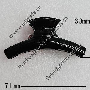 Fashional hair Clip with Plastic, 71x30mm, Sold by Group