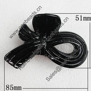 Fashional hair Clip with Plastic, 85x51mm, Sold by Group