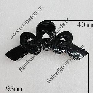 Fashional hair Clip with Plastic, 90x40mm, Sold by Group