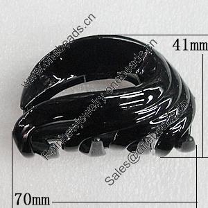 Fashional hair Clip with Plastic, 70x41mm, Sold by Group