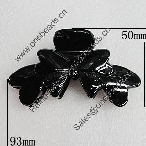 Fashional hair Clip with Plastic, 93x50mm, Sold by Group