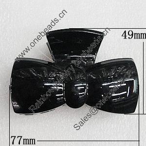 Fashional hair Clip with Plastic, 77x49mm, Sold by Group