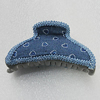 Fashional hair Clip with Cloth, 90x50mm, Sold by Group