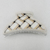 Fashional hair Clip with Leather, 90x50mm, Sold by Group