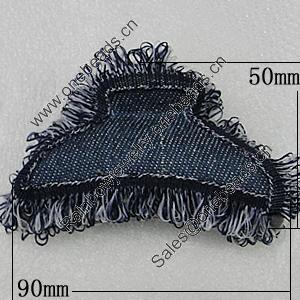 Fashional hair Clip with Cloth, 90x50mm, Sold by Group