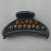 Fashional hair Clip with Cloth, 90x50mm, Sold by Group