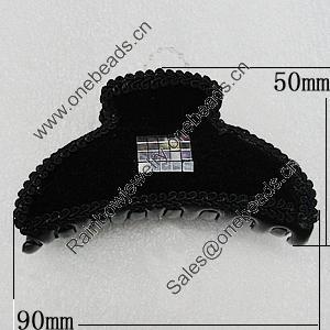 Fashional hair Clip with Cloth, 90x50mm, Sold by Group