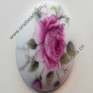 Resin Cabochons, No-Hole Jewelry findings, Oval, 20x30mm, Sold by Bag
