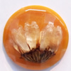 Resin Faceted Cabochons, No-Hole Jewelry findings, 25mm, Sold by Bag