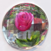 Resin Faceted Cabochons, No-Hole Jewelry findings, 25mm, Sold by Bag