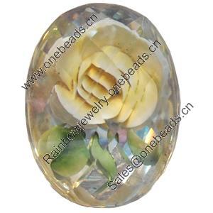 Resin Faceted Cabochons, No-Hole Jewelry findings, 30x40mm, Sold by PC