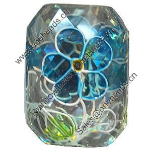 Resin Faceted Cabochons, No-Hole Jewelry findings, 25x35mm, Sold by PC