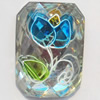 Resin Faceted Cabochons, No-Hole Jewelry findings, 25x35mm, Sold by PC