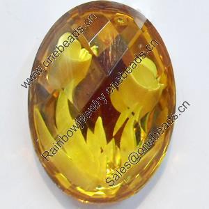 Resin Faceted Cabochons, No-Hole Jewelry findings, 18x25mm, Sold by PC