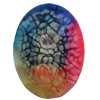 Resin Cabochons, No-Hole Jewelry findings, Faceted Oval, Size Approx:18x23mm, Sold by PC