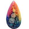 Resin Cabochons, No-Hole Jewelry findings, Faceted Teardrop, Size Approx:16x28mm, Sold by PC
